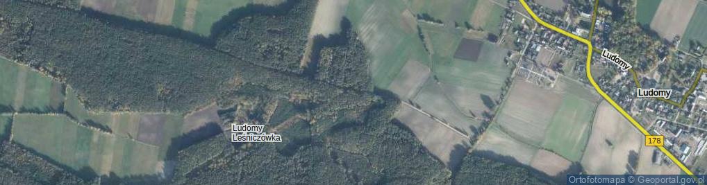 Zdjęcie satelitarne Ludomy Leśniczówka ul.